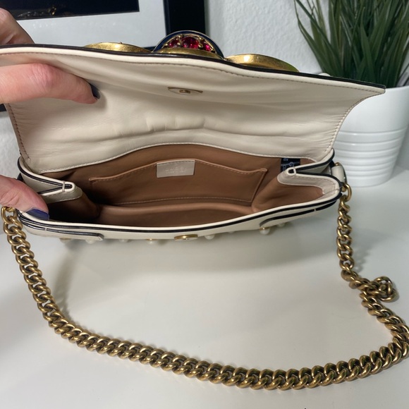 GUCCI Queen Margaret Broadway Bee Pearl Studs Bag COA - Picture 15 of 17